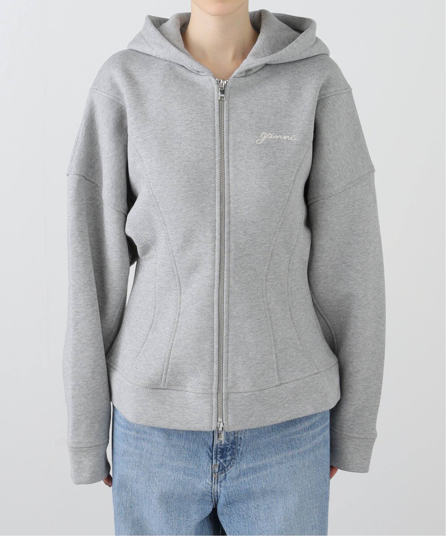 GANNI / ガニー】Heavy Fleece Zip Hoodie T3998/T4029（パーカー  