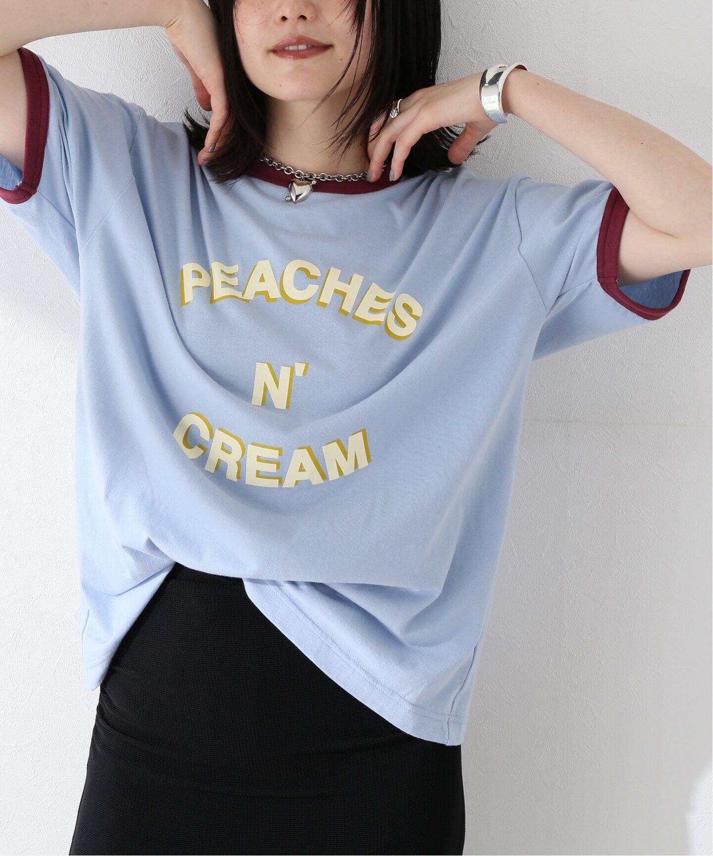 SON OF THE CHEESE / サノバチーズ】 PEACHES N CREAM TEE：Tシャツ（T 