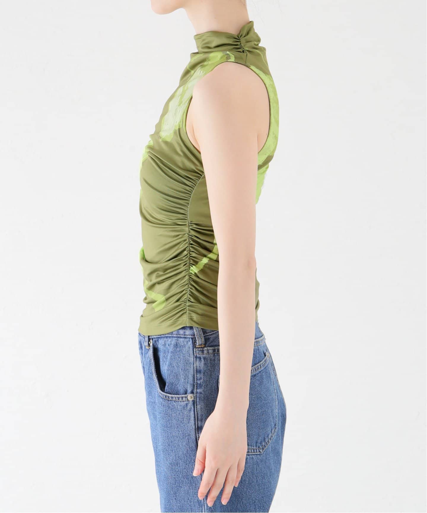 トップス  flash damage tank PLAIN STITCH SUSPENDER TANK TOP(S Brown): Vintage 1.2｜THE