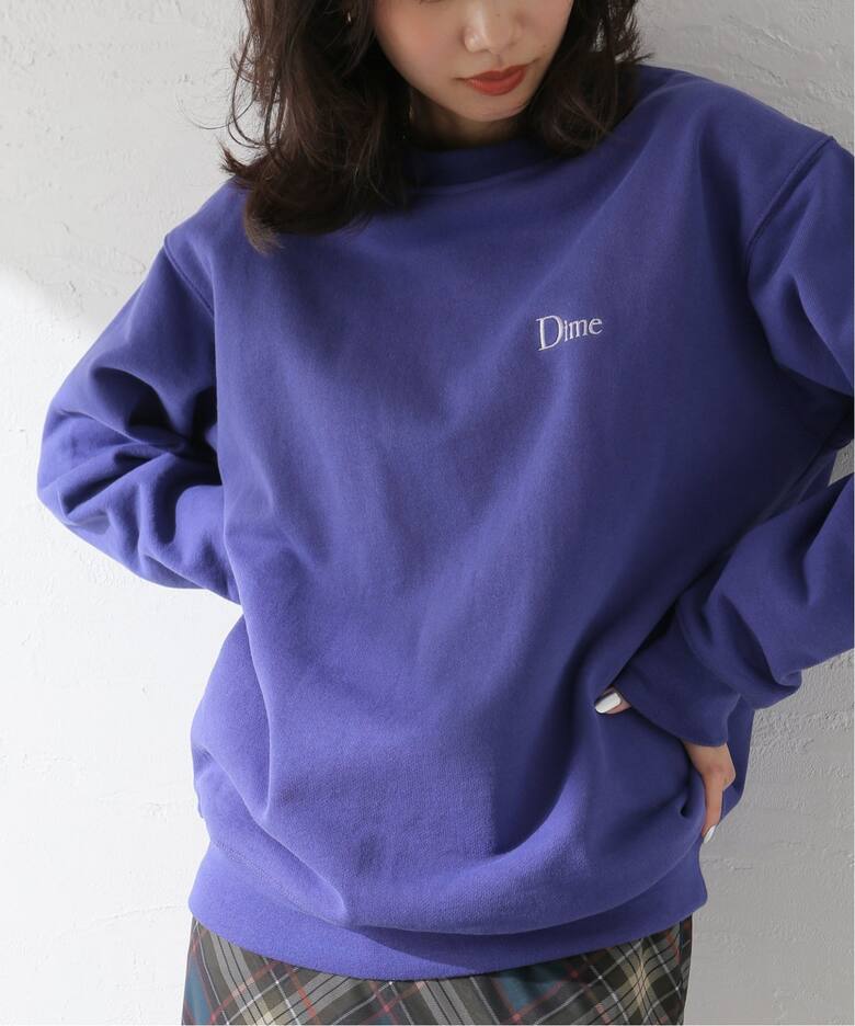 Dime/ダイム】 CLASSIC SMALL LOGO CREWNECK：裏起毛スウェット  