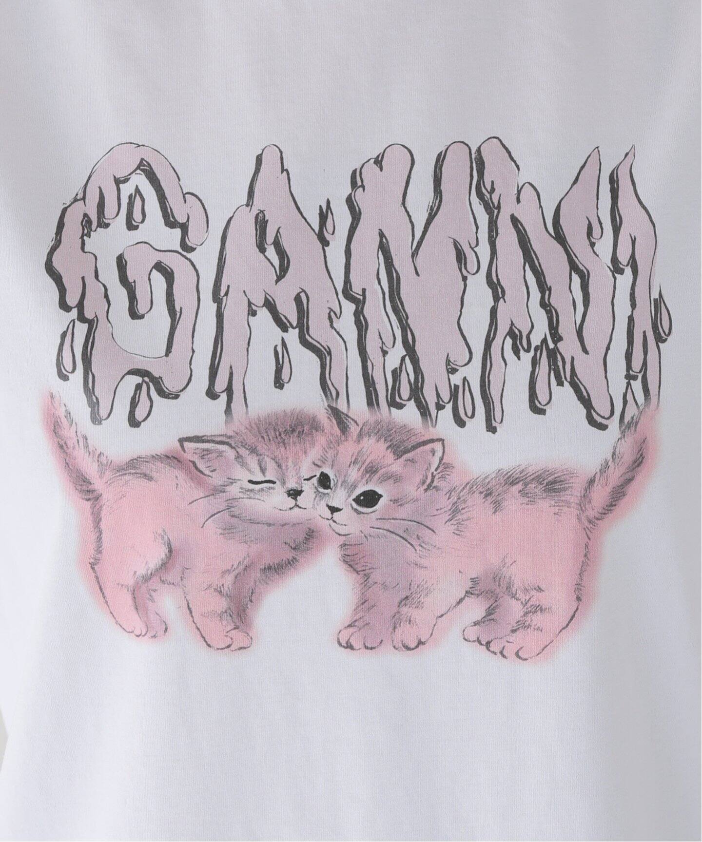 GANNI / ガニー】Basic Jersey Cats Relaxed T-shirt：Tシャツ（T 