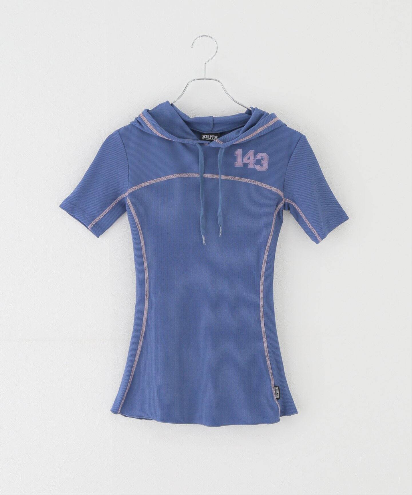 SCULPTOR/スカルプター】 ILY Numbering Hoodie Tee：Tシャツ（Tシャツ 