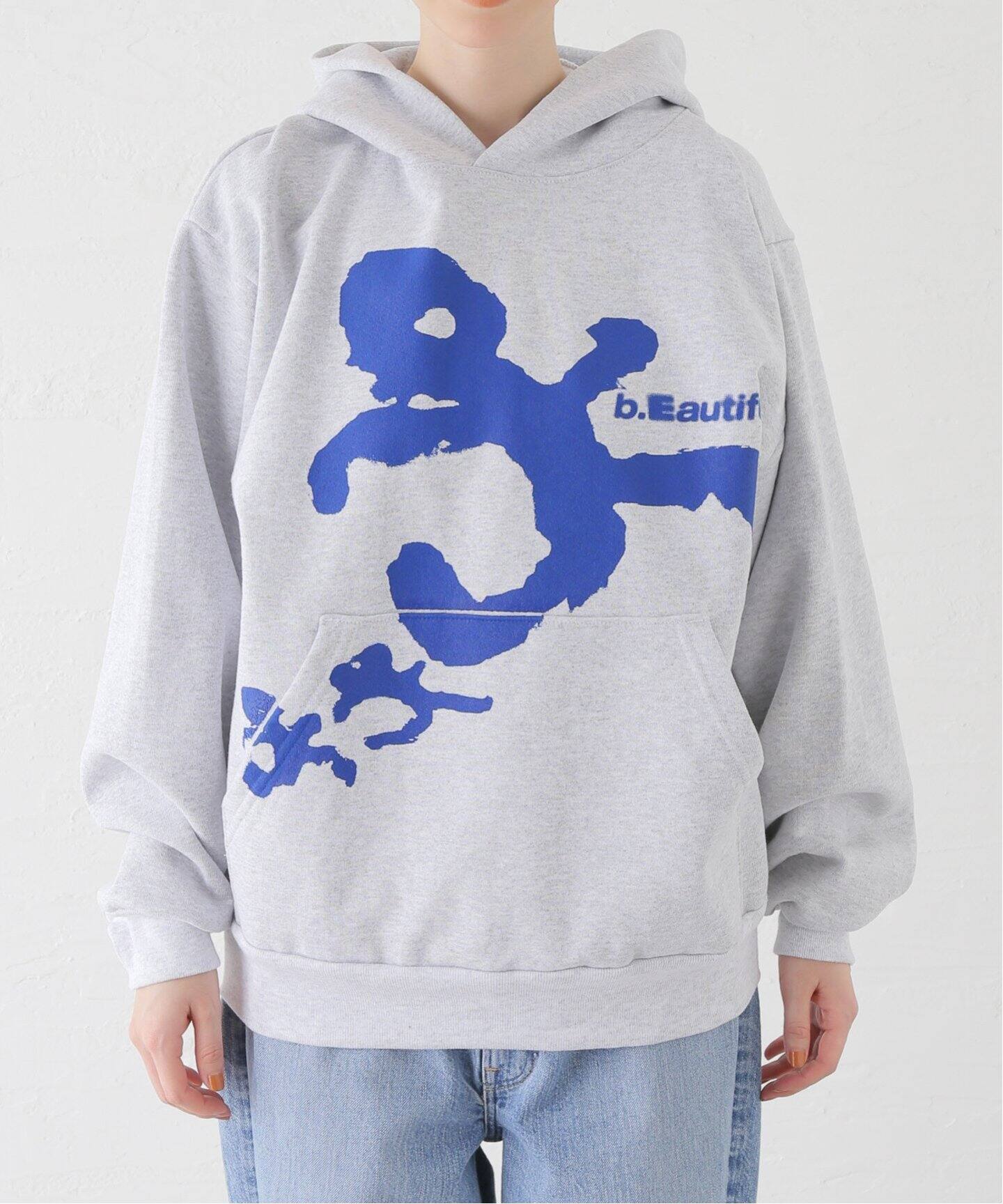b.Eautiful/ビューティフル】Runner Hoodie：裏起毛パーカー（パーカー 