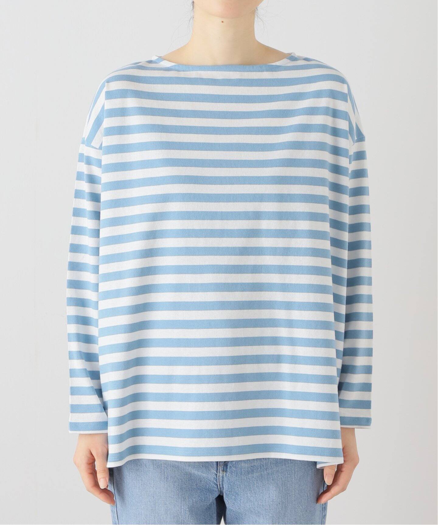 ボーダー ボートネックプルオーバー（Tシャツ／カットソー）｜journal 