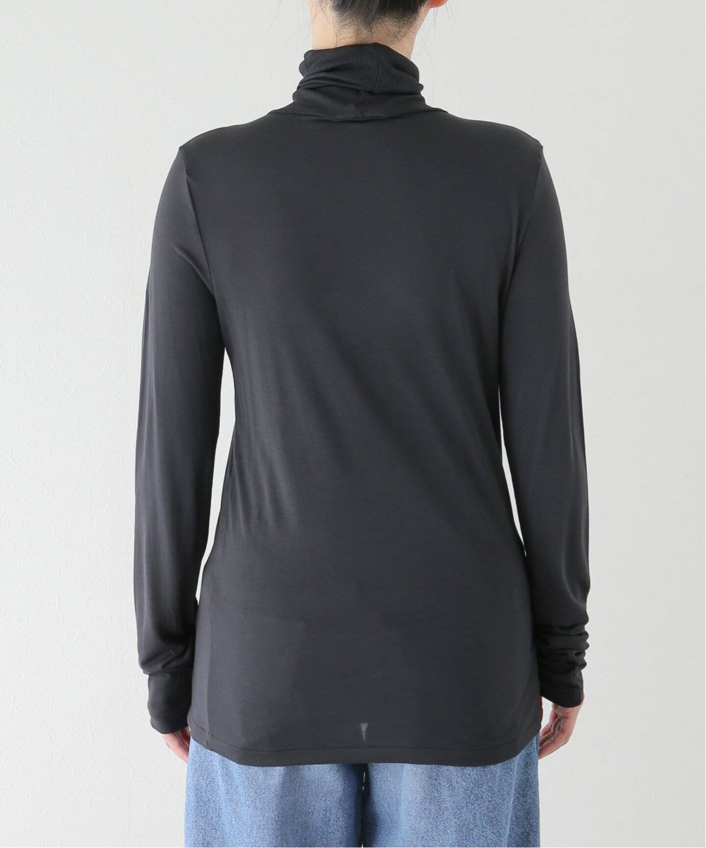 ATON/エイトン】 MODAL SILK JERSEY TURTLENECK PULLOV（Tシャツ 