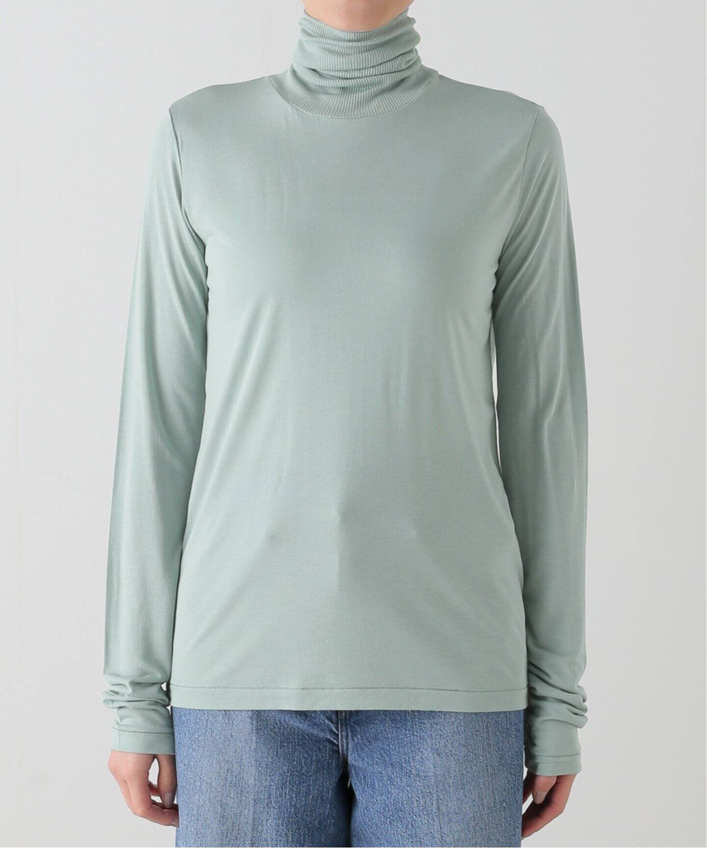 ATON/エイトン】 MODAL SILK JERSEY TURTLE PULL（Tシャツ