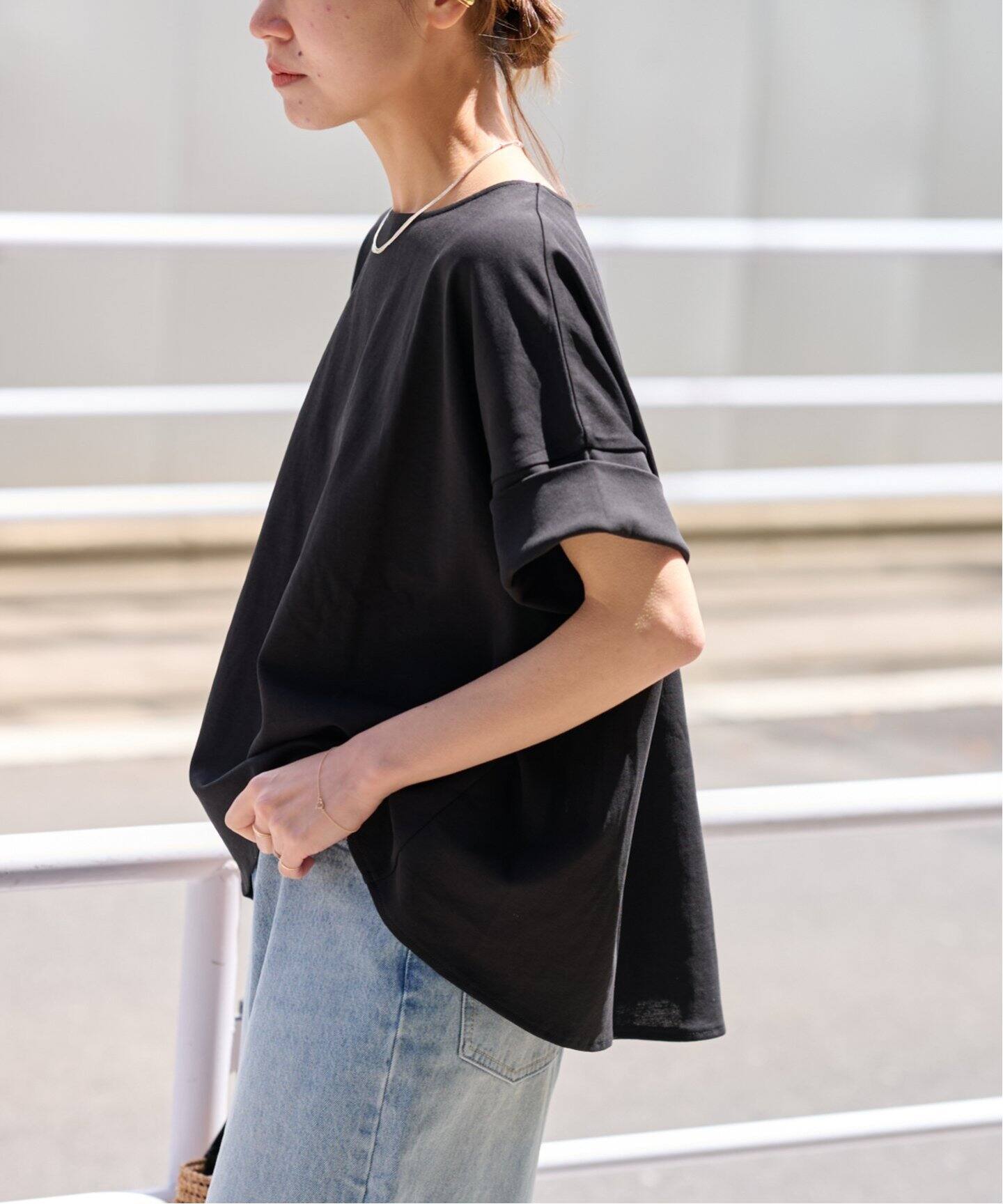 追加2》ADDICTポンチクルーネックタックプルオーバー（Tシャツ