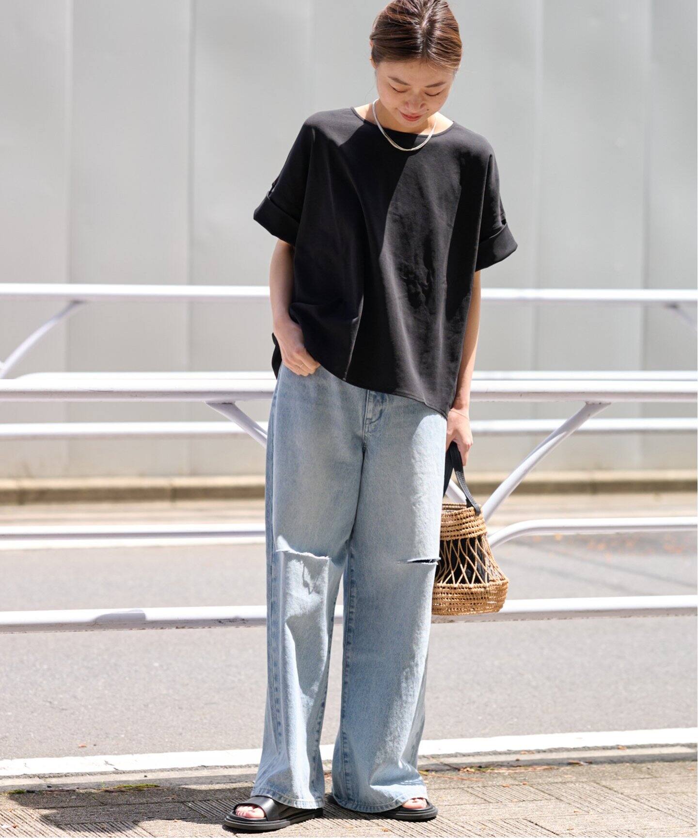 追加3》ADDICTポンチクルーネックタックプルオーバー（Tシャツ