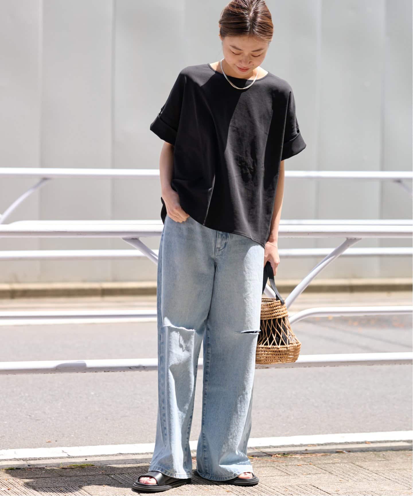 追加4》ADDICTポンチクルーネックタックプルオーバー（Tシャツ