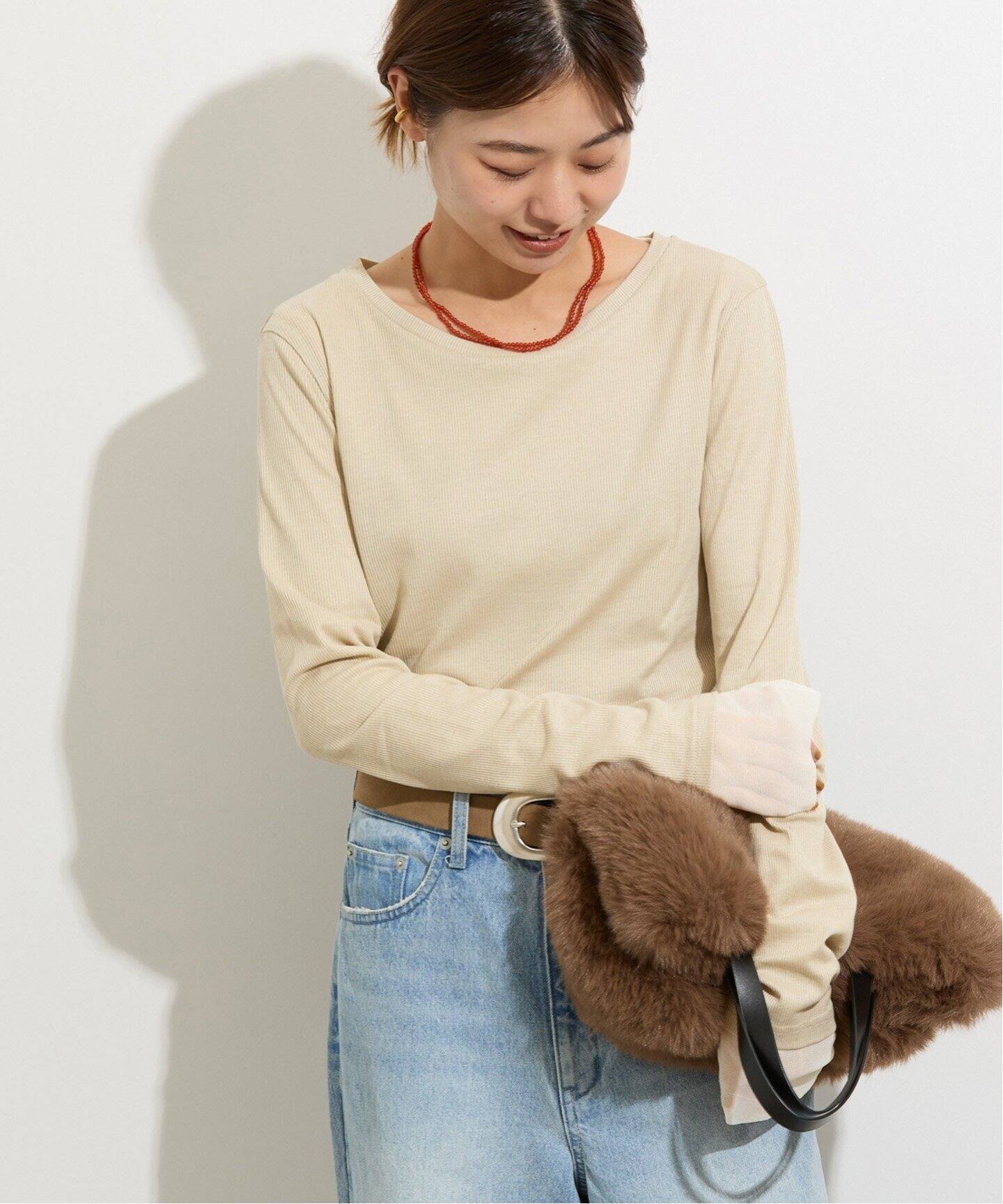 新品　ジャーナルスタンダード relume 3wayチュールレイヤードT ブルー 2枚セット》3WAYチュールレイヤードTシャツ（Tシャツ/カットソー