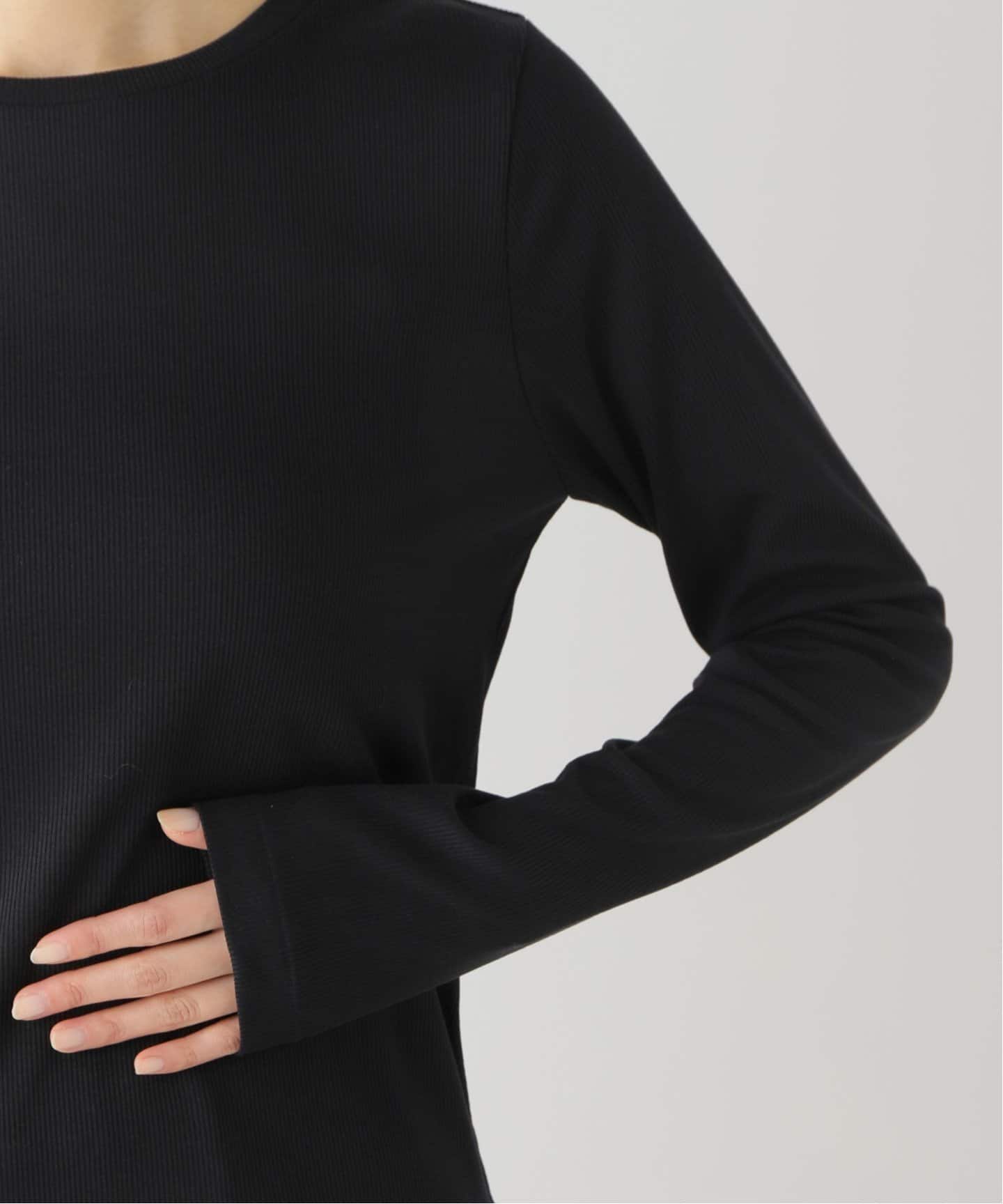 追加》ソフトテレコクルーネックロングTEE（Tシャツ／カットソー