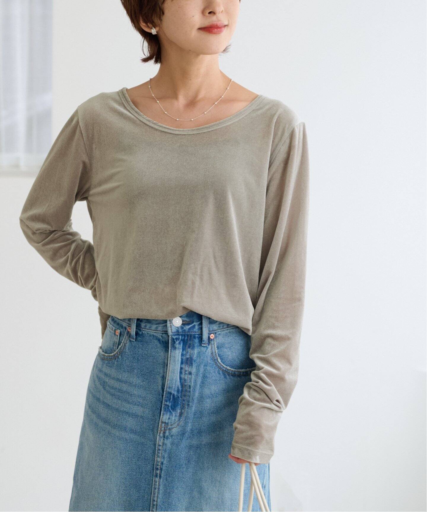 祝開店！大放出セール開催中 シアーベロア2WAYプルオーバー（Tシャツ／カットソー）｜JOURNAL トップス
