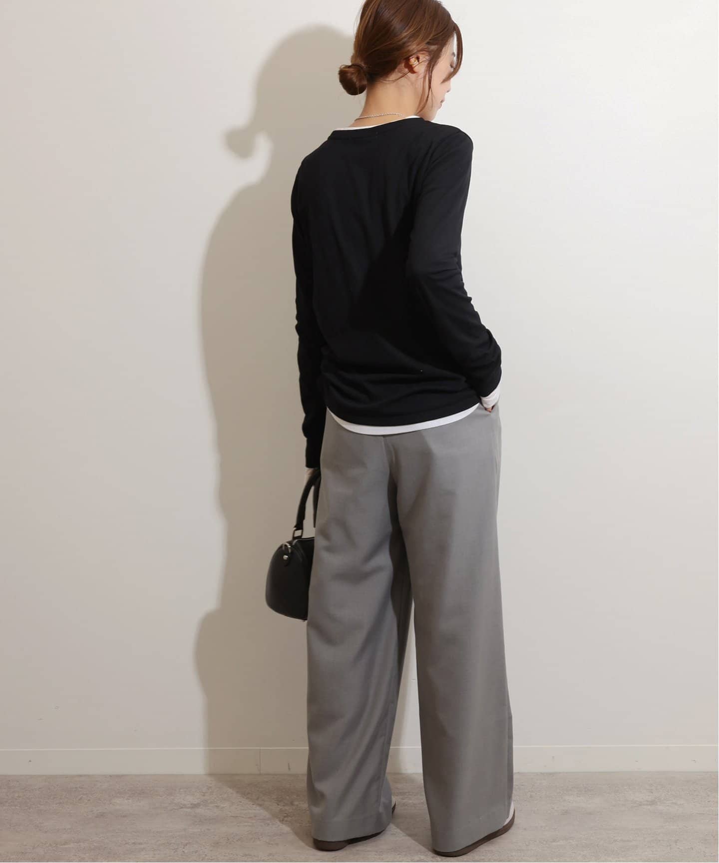 ソフトテレコクルーネックロングTEE 白と黒2枚セット 追加》ソフトテレコクルーネックロングTEE | ジャーナル