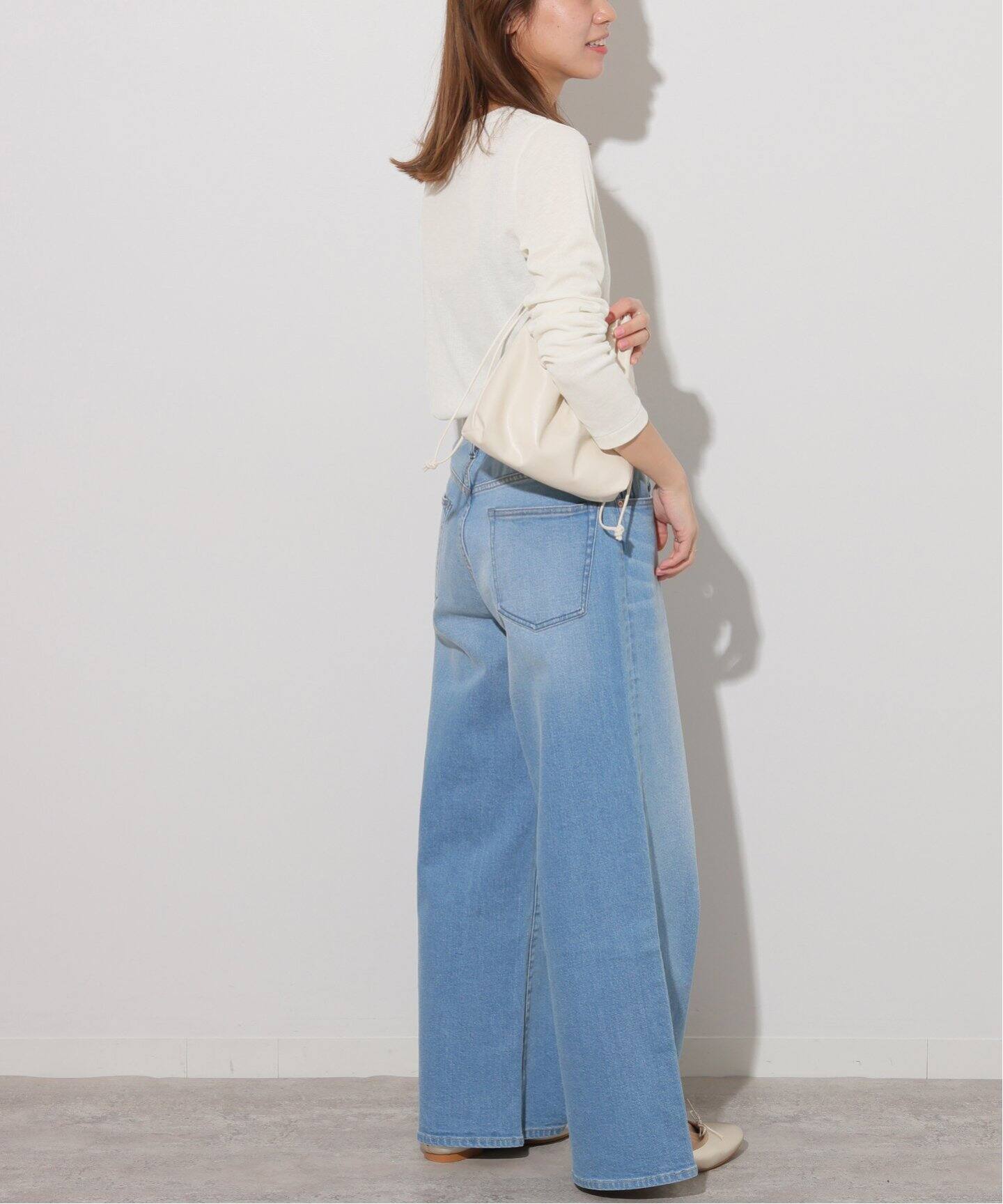 ソフトテレコクルーネックロングTEE 白と黒2枚セット 追加》ソフトテレコクルーネックロングTEE | ジャーナル