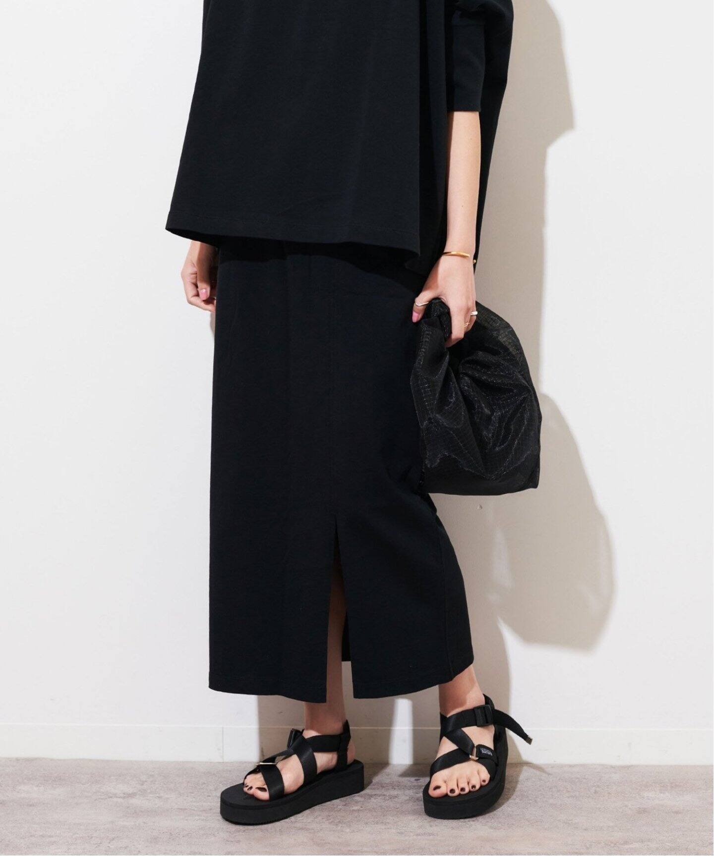 追加4》MVSコットンタイトスカート（ロング・マキシ丈スカート  