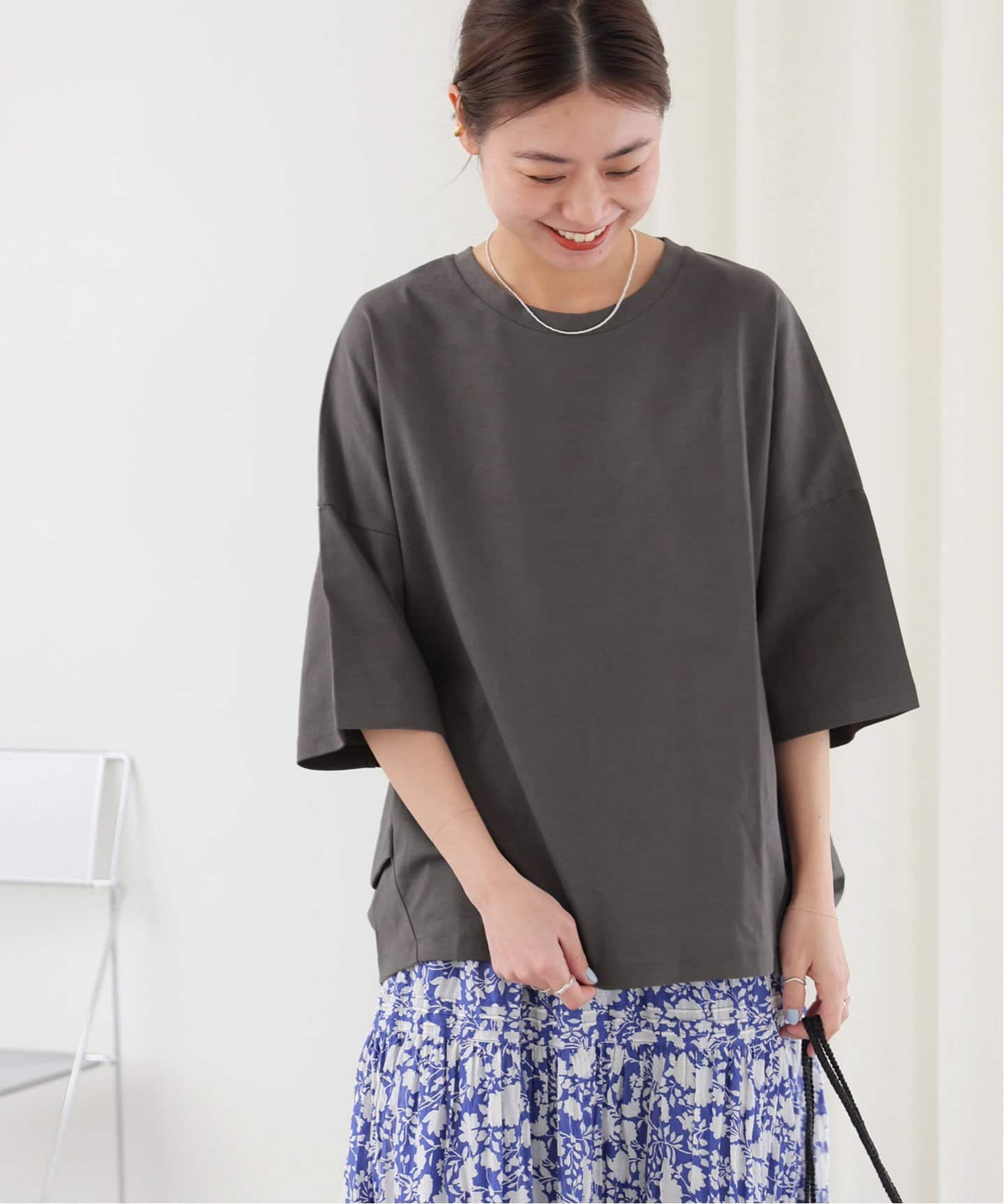 未使用 24SS JOURNAL STANDARD relume ジャーナルスタンダードレリューム バルーンチュニックプルオーバー 半袖 カットソー F グレー  レディース 古着 中古 JOURNAL STANDARD relume - 未使用 24SS JOURNAL STANDARD