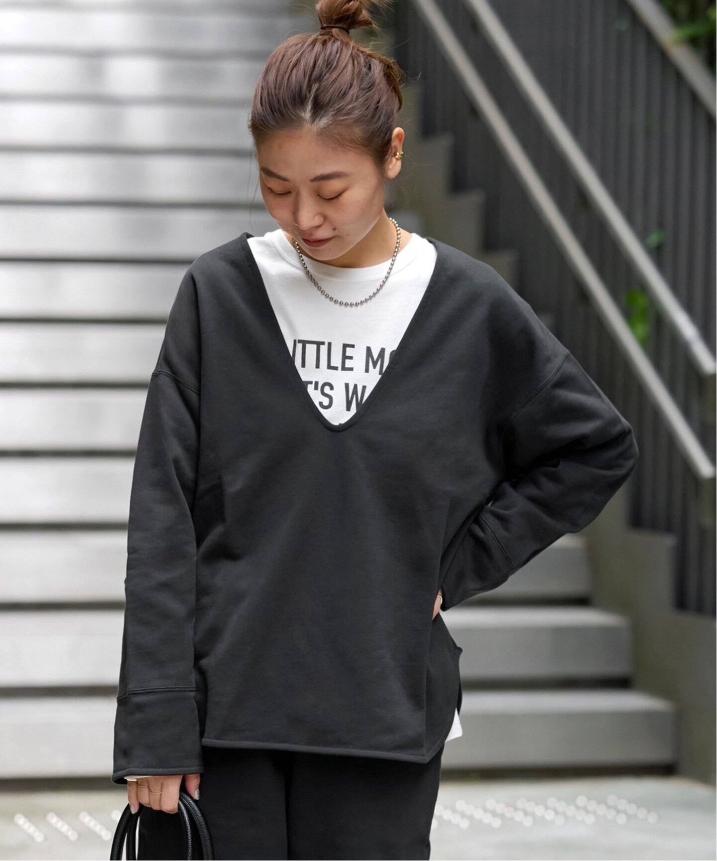 クリア裏毛ディープVプルオーバー（スウェット）｜JOURNAL STANDARD