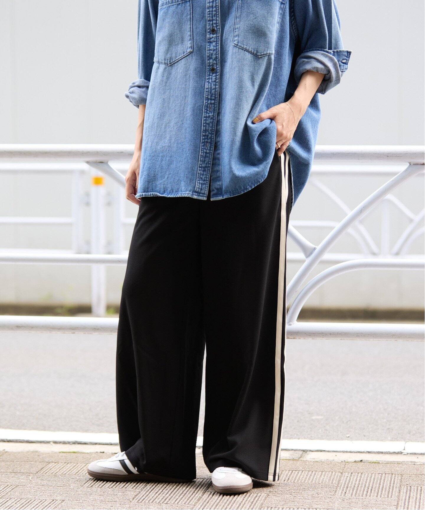 カットジャージサイドラインパンツ（ジャージ／トラックパンツ  