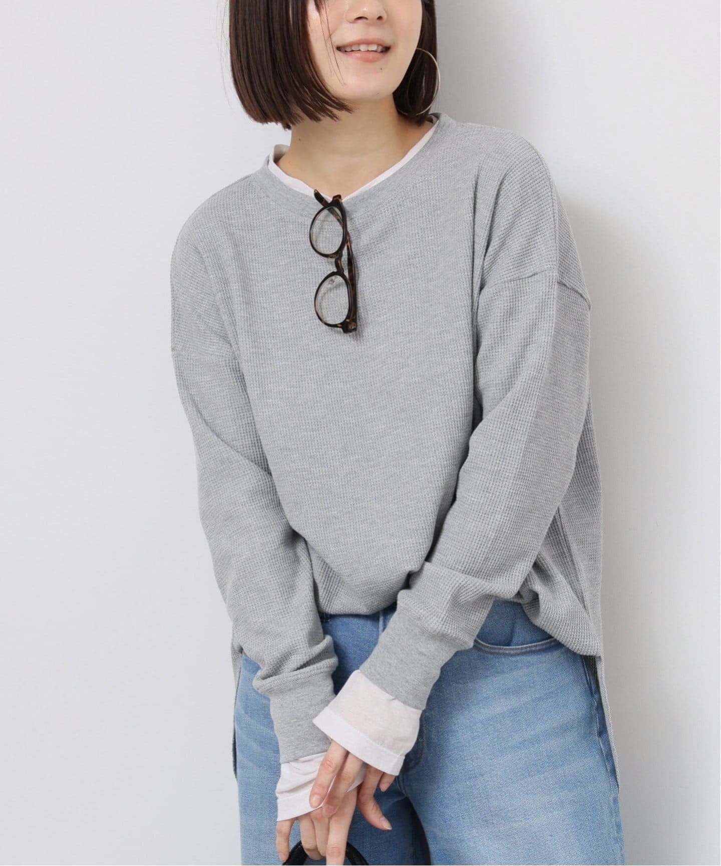 追加3》TCワッフルオーバーサイズロングスリーブTシャツ（T