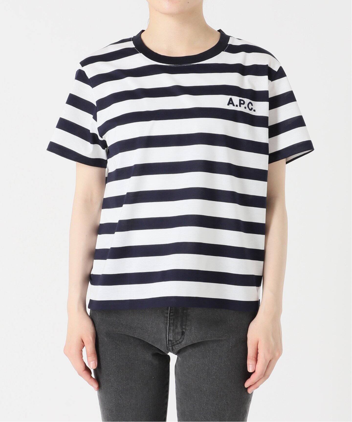 A.P.C.】RELUME T-SHIRT BORDER:TシャツネイビーB A.P.C.】RELUME T-SHIRT BORDER:TシャツネイビーB