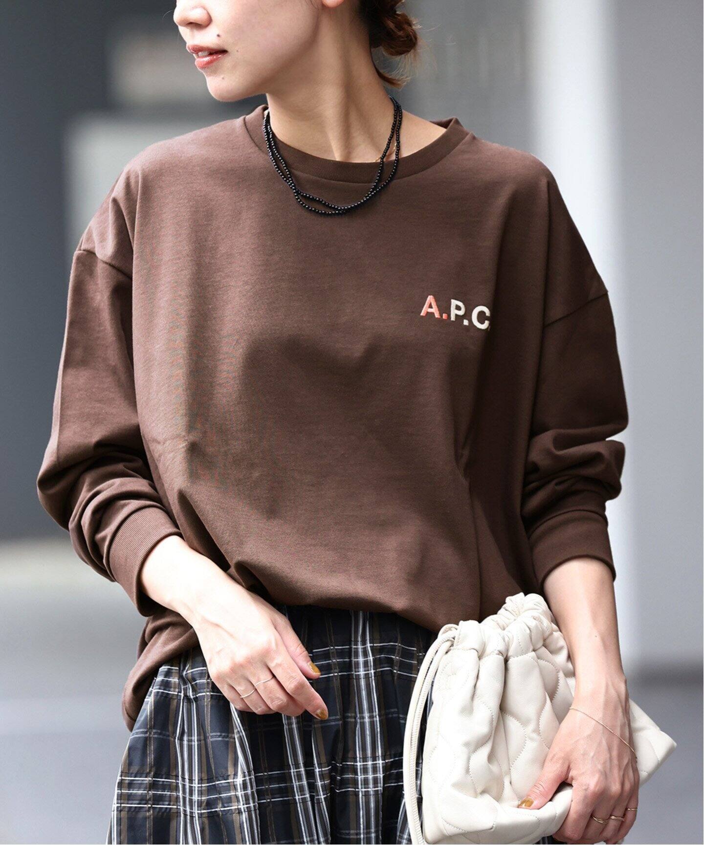 A.P.C. ニットセーター S ブラウン たのしい