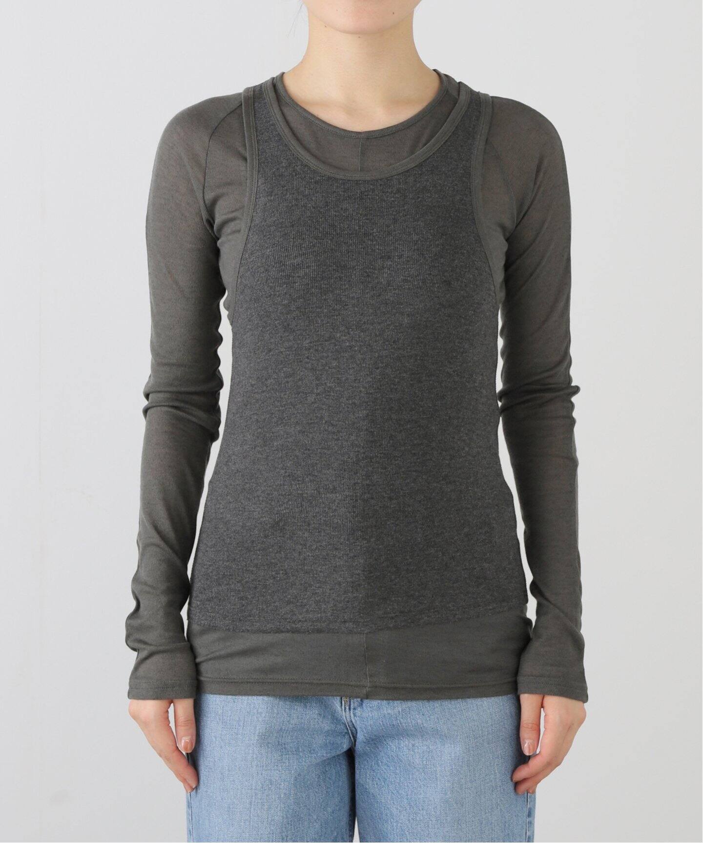 TODAYFUL / トゥデイフル】 Layered Sheer Long T-shirts:カットソー 