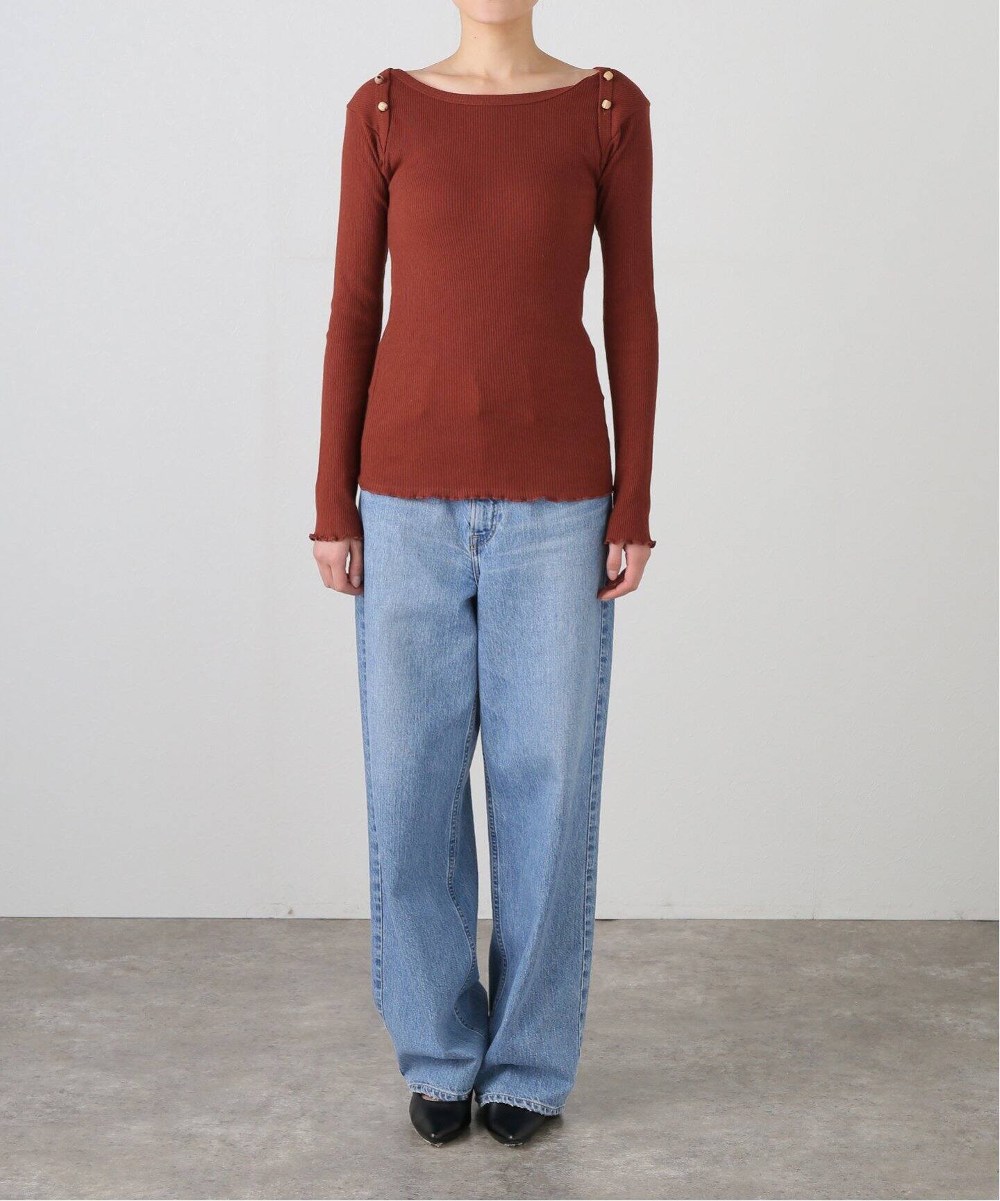 BASERANGE/ベースレンジ】DISC LONG SLEEVE：カットソー（Tシャツ  