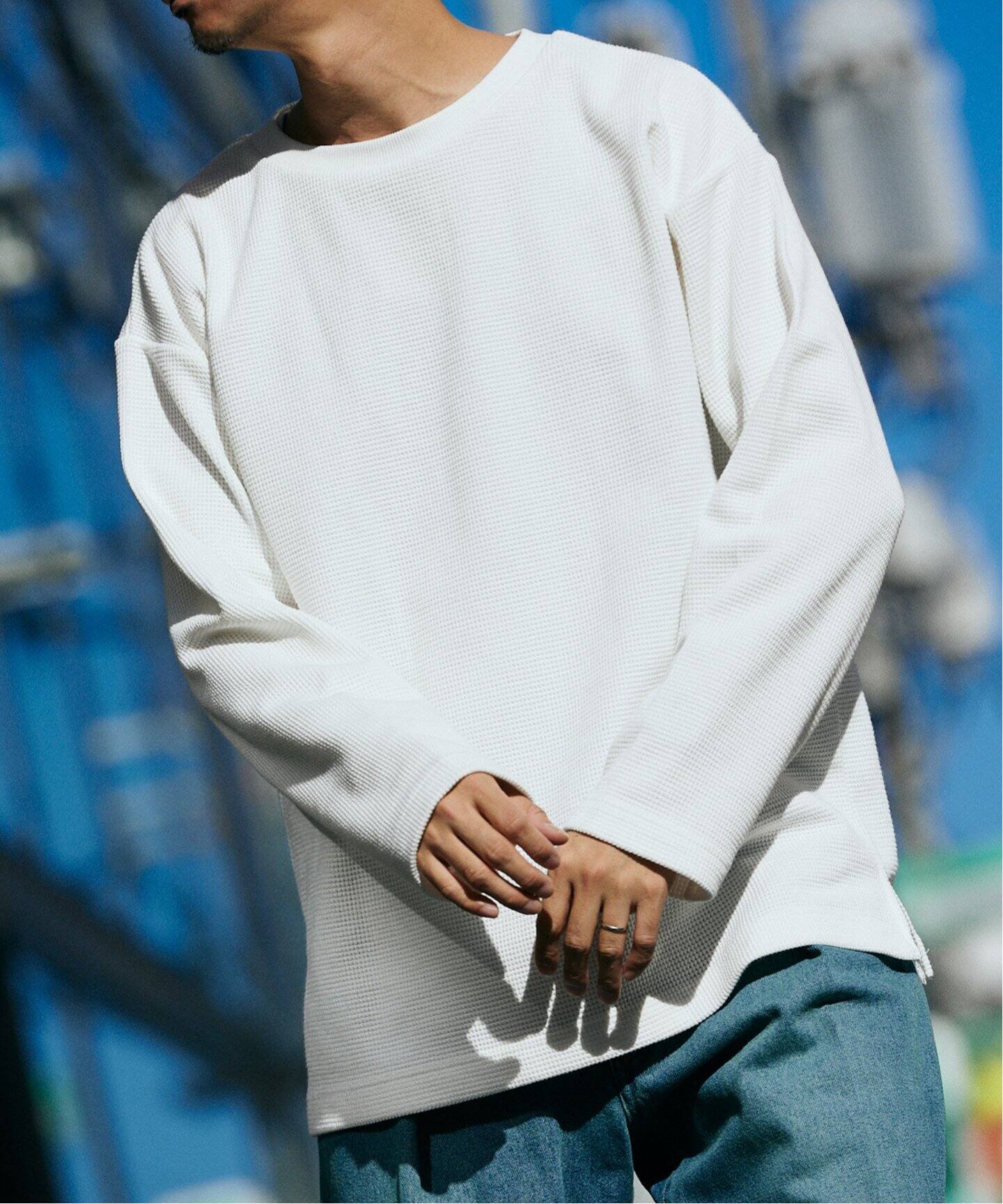 バックブラッシュ ワッフル クルーネック L/S（Tシャツ／カットソー 