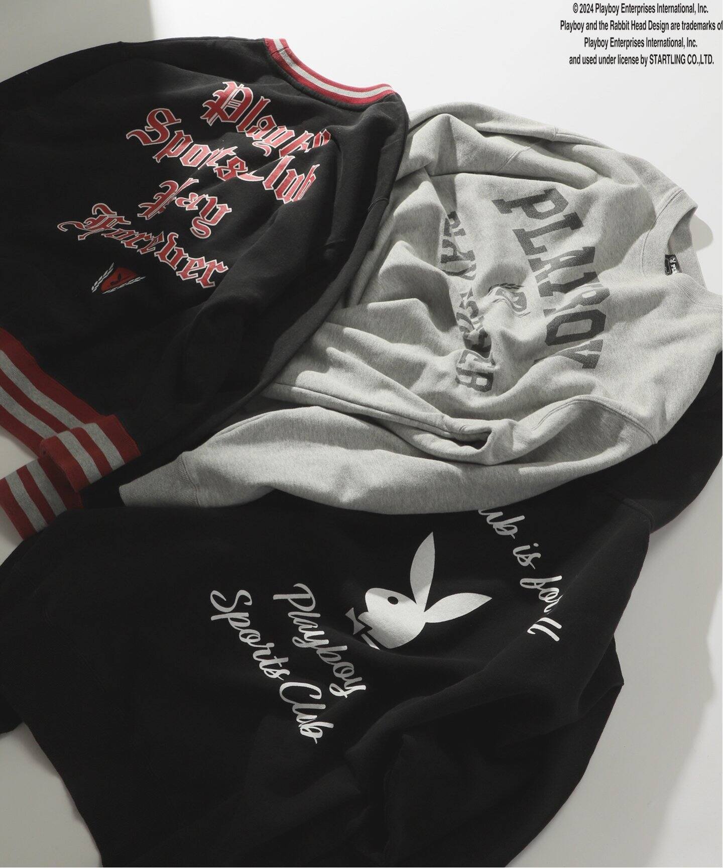 PLAYBOY / プレイボーイ】別注 P.B Sports Club プリントスウェット 