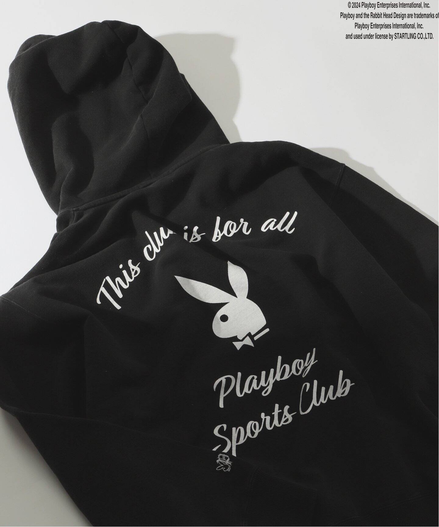 PLAYBOY / プレイボーイ】別注 P.B Sports Club プリントフーディー 