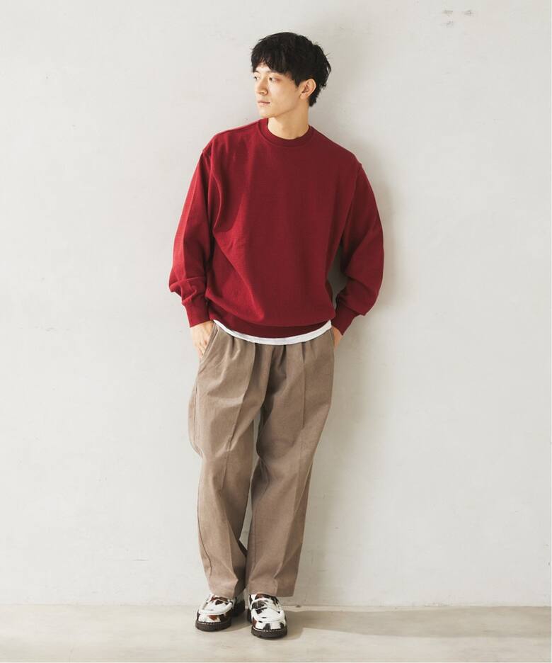 米富繊維 / Yonetomi 別注 ボーダー WAVE COTTON KNIT PULLOVER 