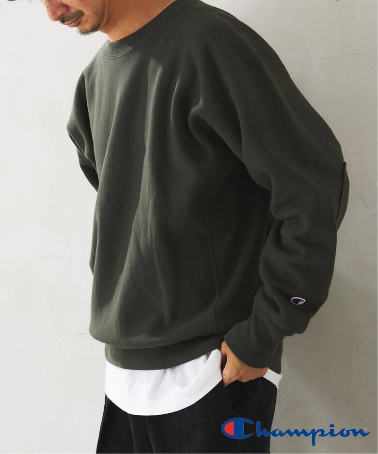 CHAMPION / チャンピオン 別注 R/W エルボーパッチスウェット 