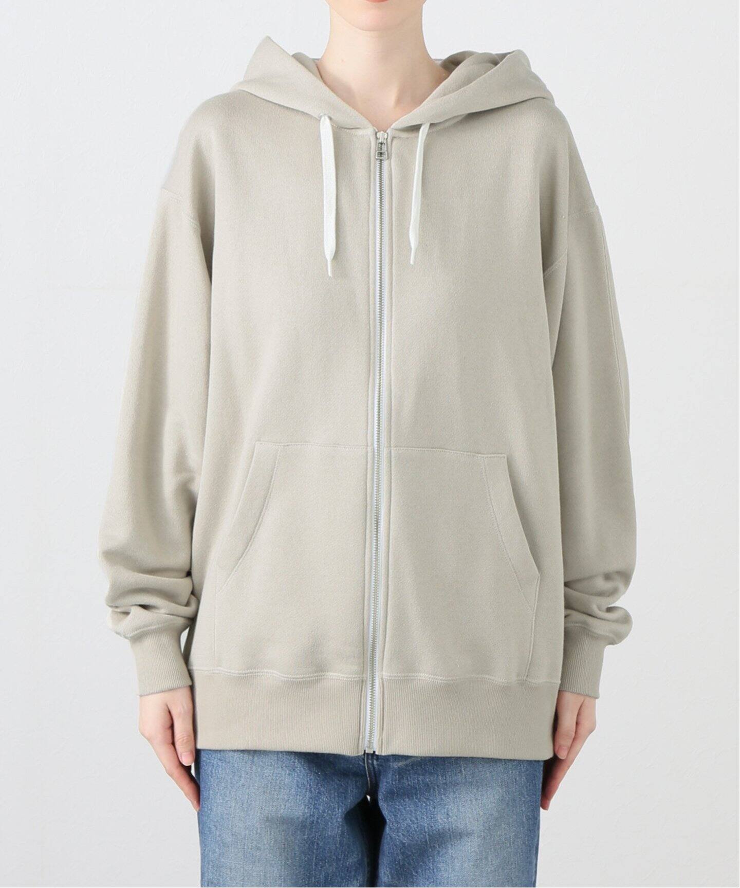 haag グレー フルジップ パーカー