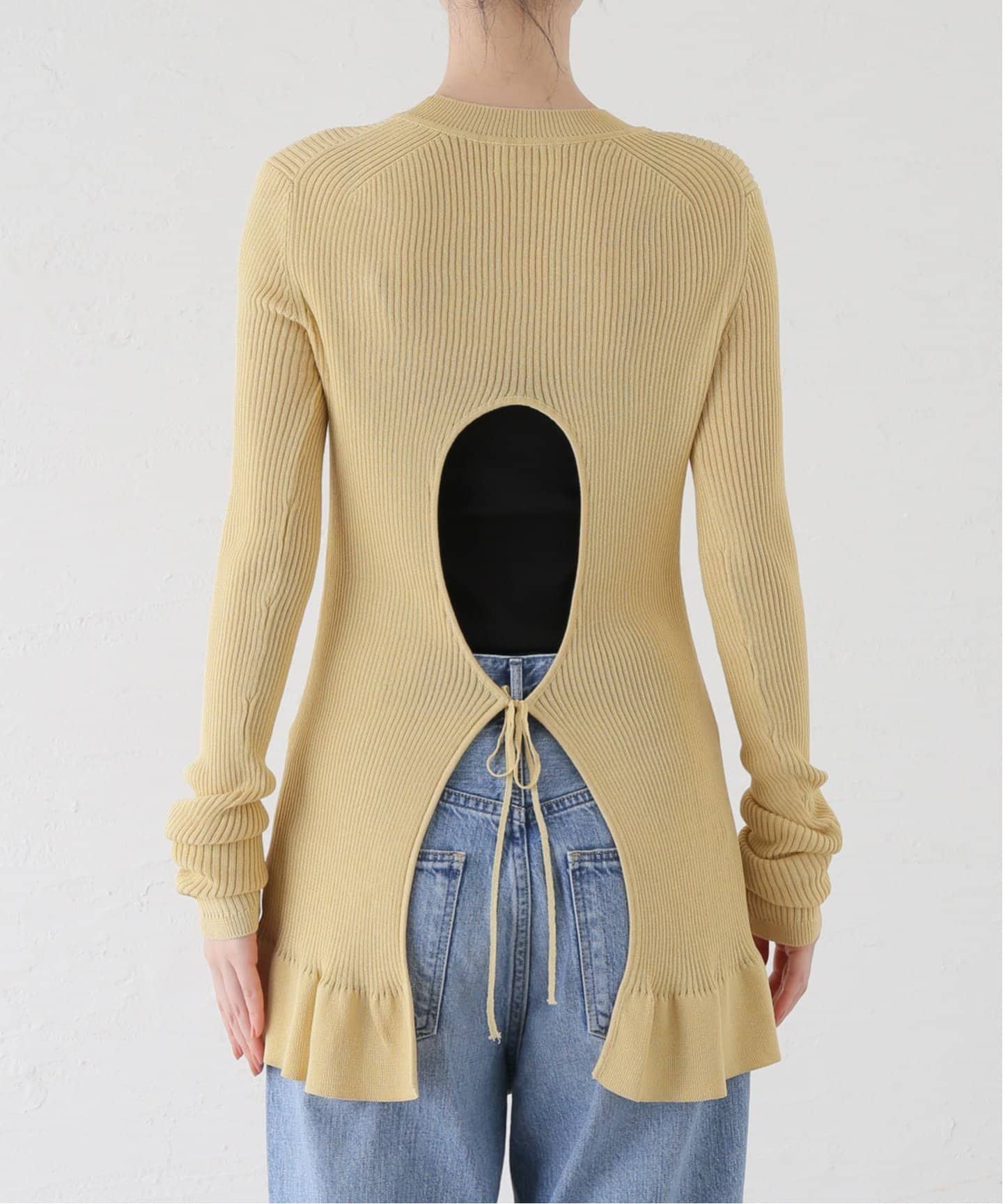 HAKUJI/ハクジ】Open back sweater（ニット／セーター）｜EMILY WEEK