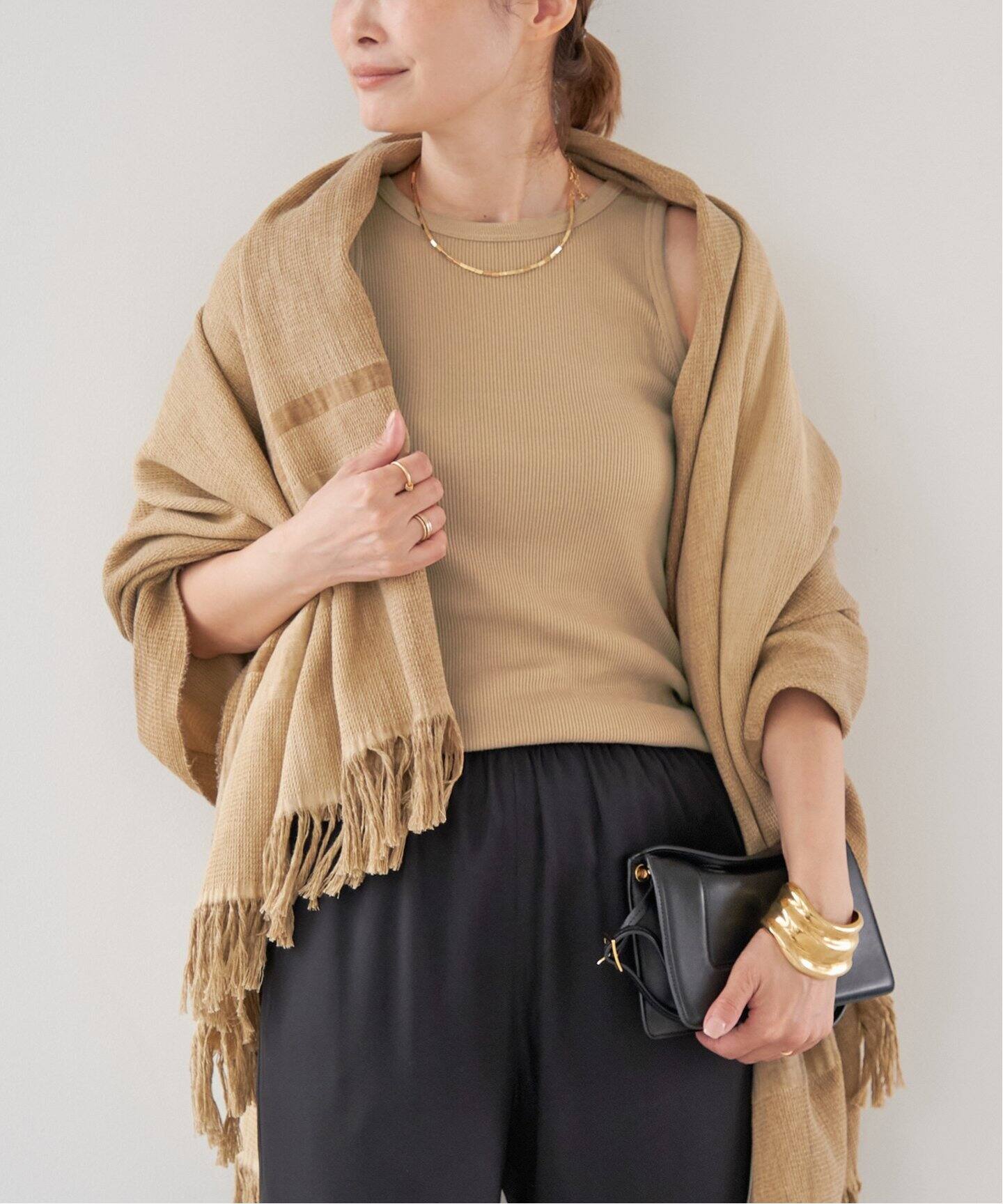 Deuxieme Classe Looseyリブ タンクトップ　ベージュ Looseyリブ タンクトップ（タンクトップ）｜Deuxieme Classe