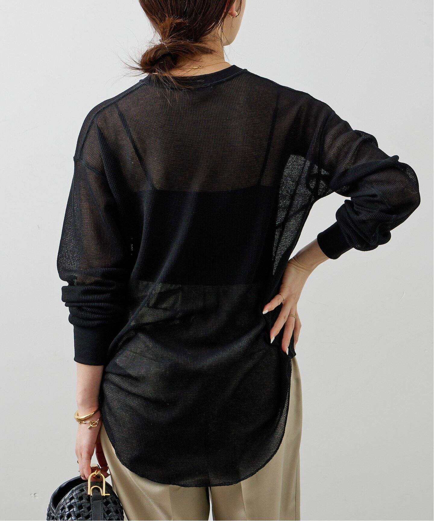 Sheer Waffle Tシャツ（Tシャツ／カットソー）｜Deuxieme Classe 