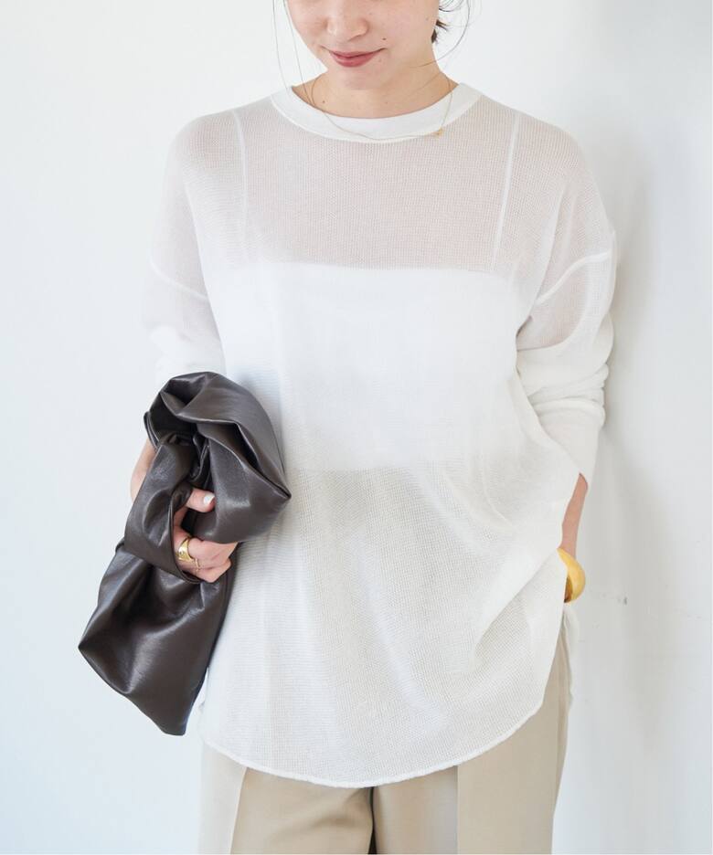 Sheer Waffle Tシャツ（Tシャツ／カットソー）｜Deuxieme Classe 