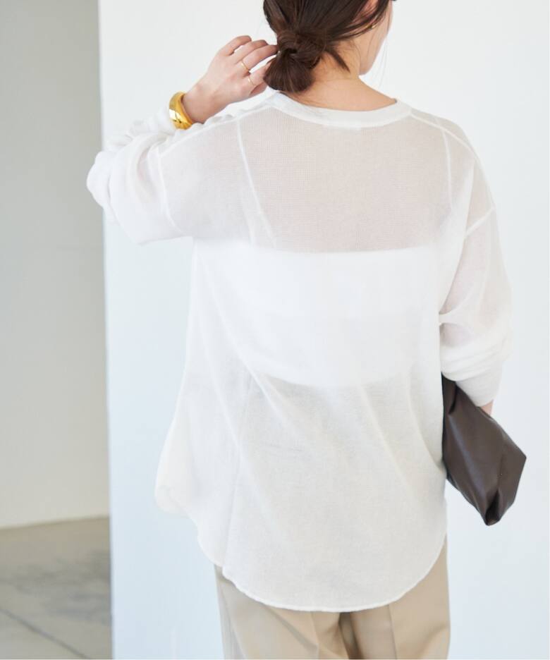 Sheer Waffle Tシャツ（Tシャツ／カットソー）｜Deuxieme Classe 