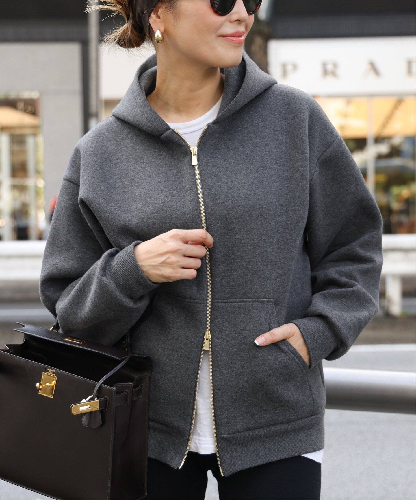 Oversized ジップ フーディー（パーカー）｜Deuxieme Classe 