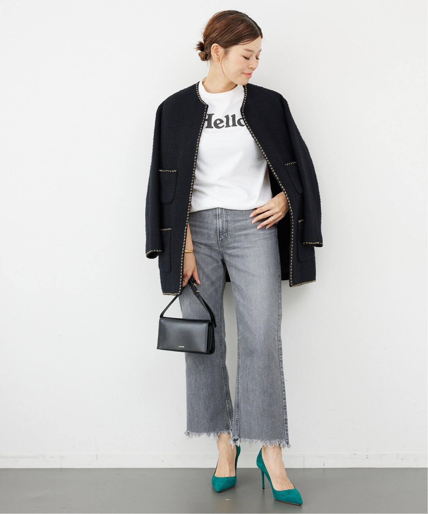 MADISONBLUE / マディソンブルー】HELLO クルーネック Tシャツ（T 