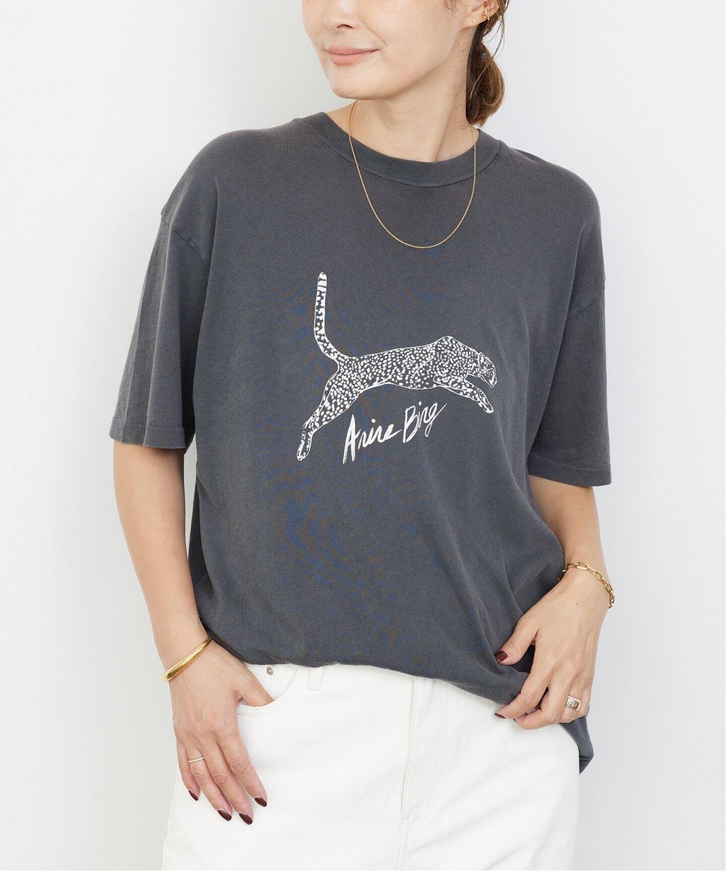 追加【ANINE BING/アニン ビン】 LEOPARD Tシャツ（Tシャツ 