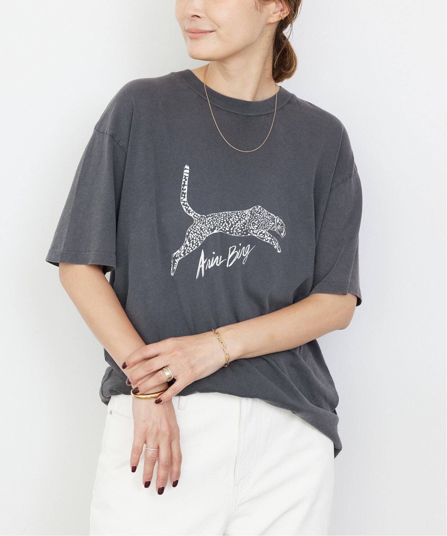 追加【ANINE BING/アニン ビン】 LEOPARD Tシャツ（Tシャツ 
