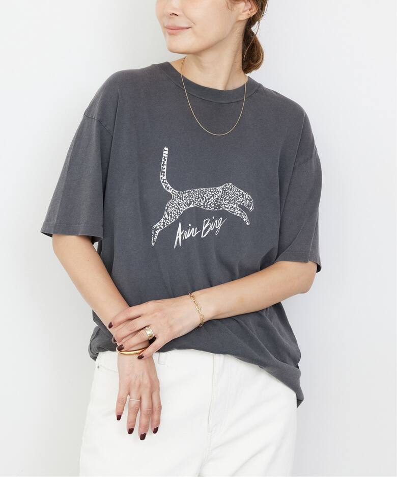 追加【ANINE BING/アニン ビン】 LEOPARD Tシャツ（Tシャツ  