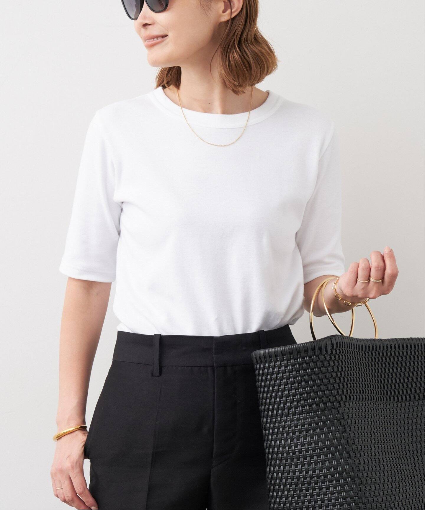 MADISONBLUE / マディソンブルー】 CREW NECK H/S TEE（Tシャツ 