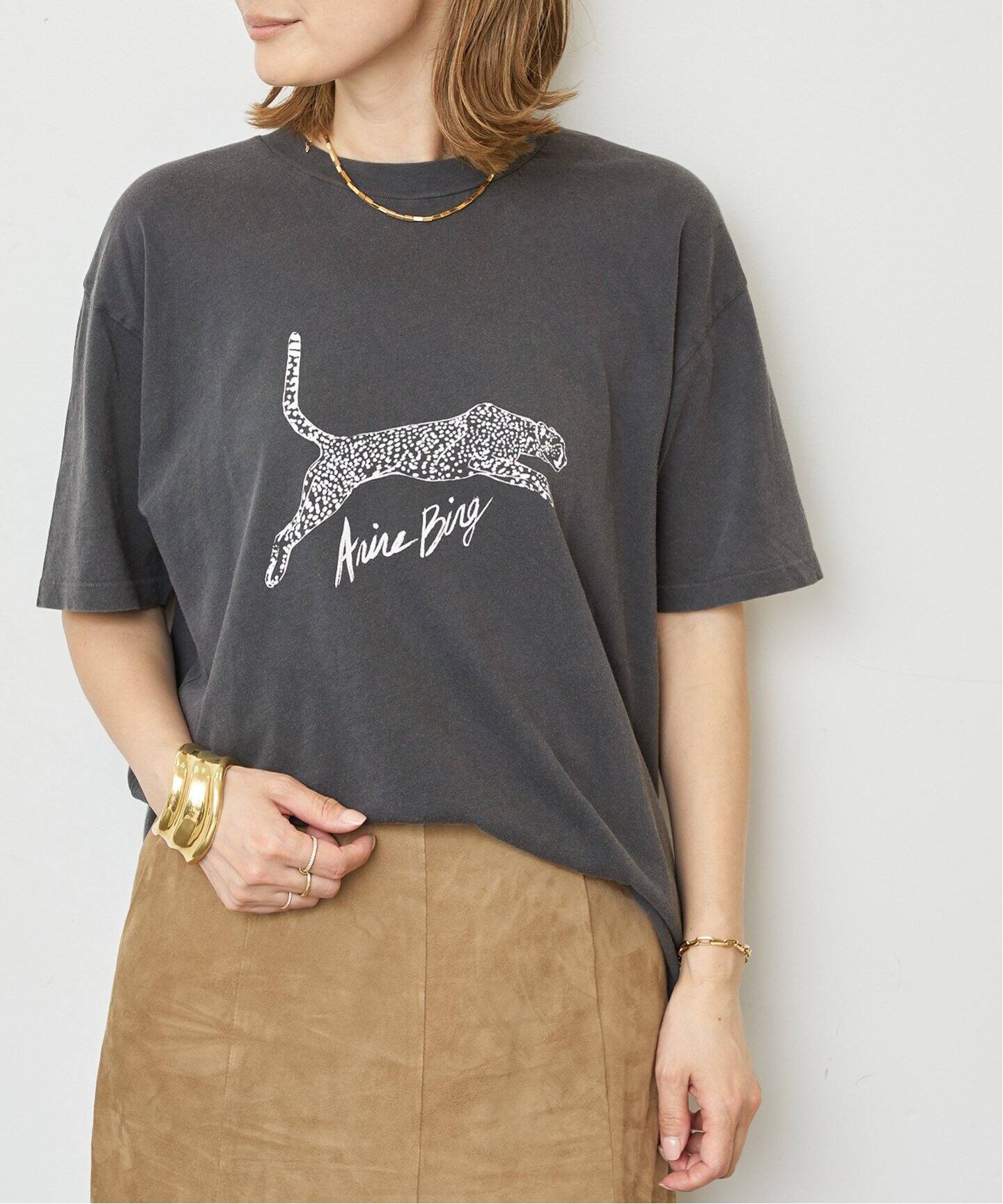 ANINE BING/アニン ビン】 LEOPARD Tシャツ（Tシャツ／カットソー 