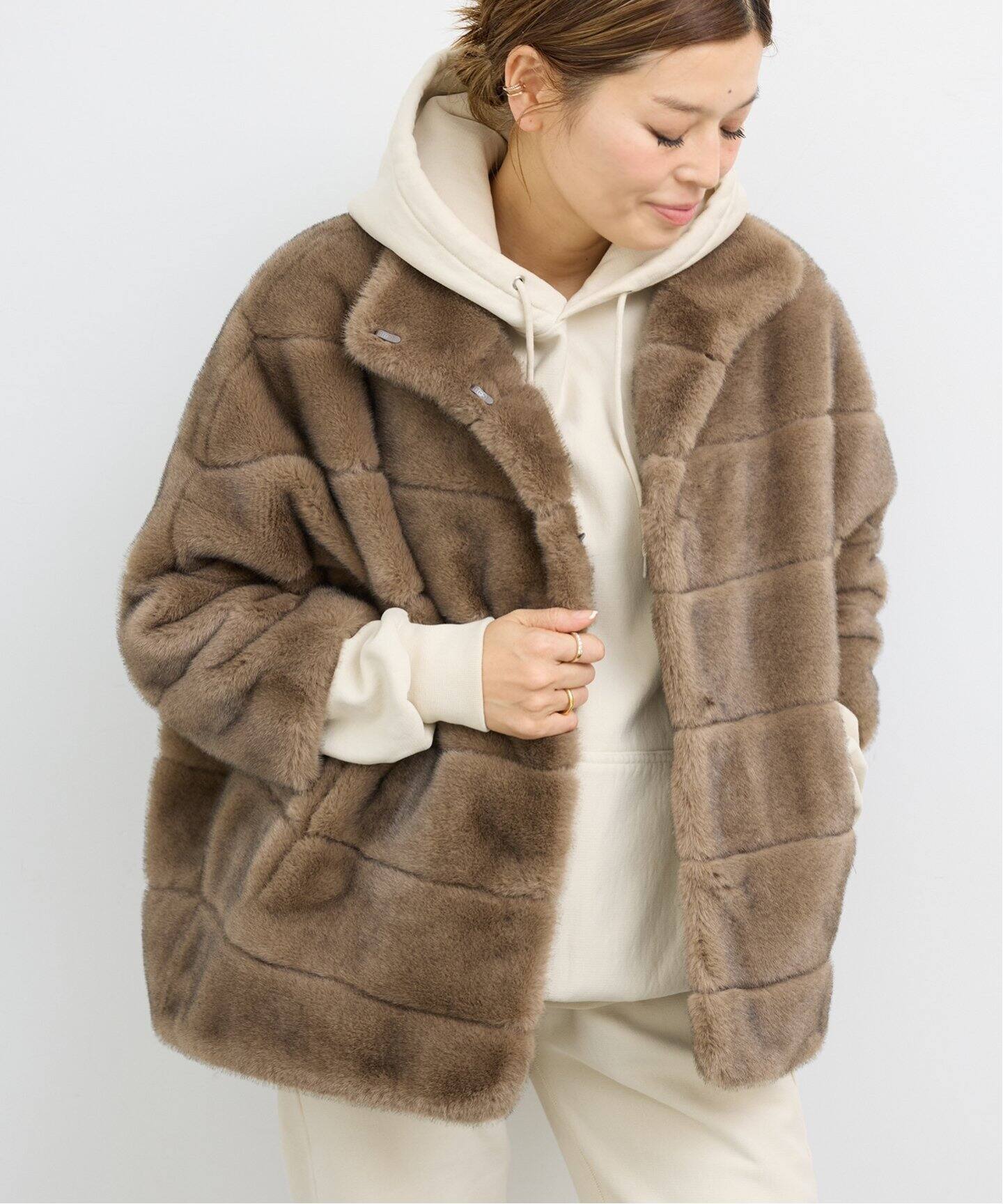 ドゥーズィエムクラス Sweatパーカー ブラウン（DEUXIEME CLASSE  