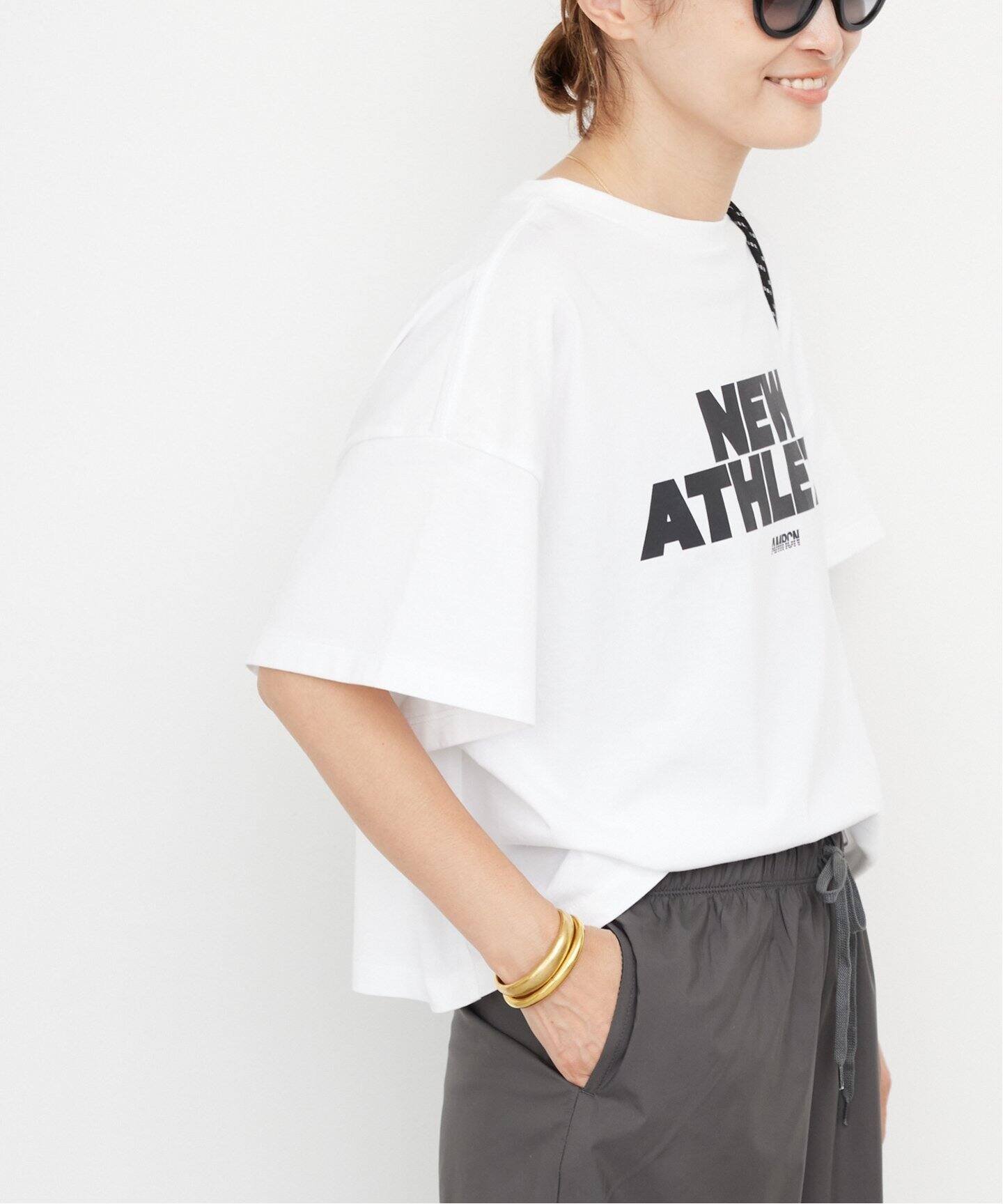AMERICANA/アメリカーナ】SHORT ワイドTシャツ（Tシャツ／カットソー 