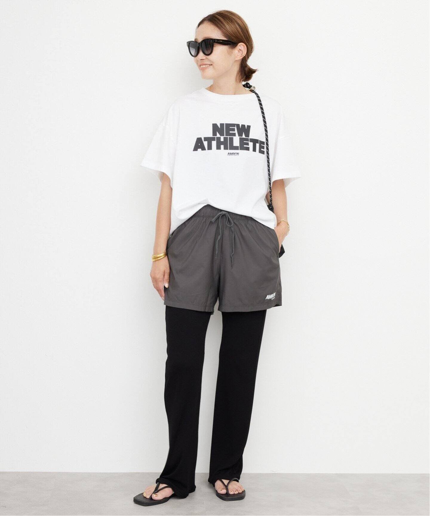 AMERICANA/アメリカーナ】SHORT ワイドTシャツ（Tシャツ／カットソー 