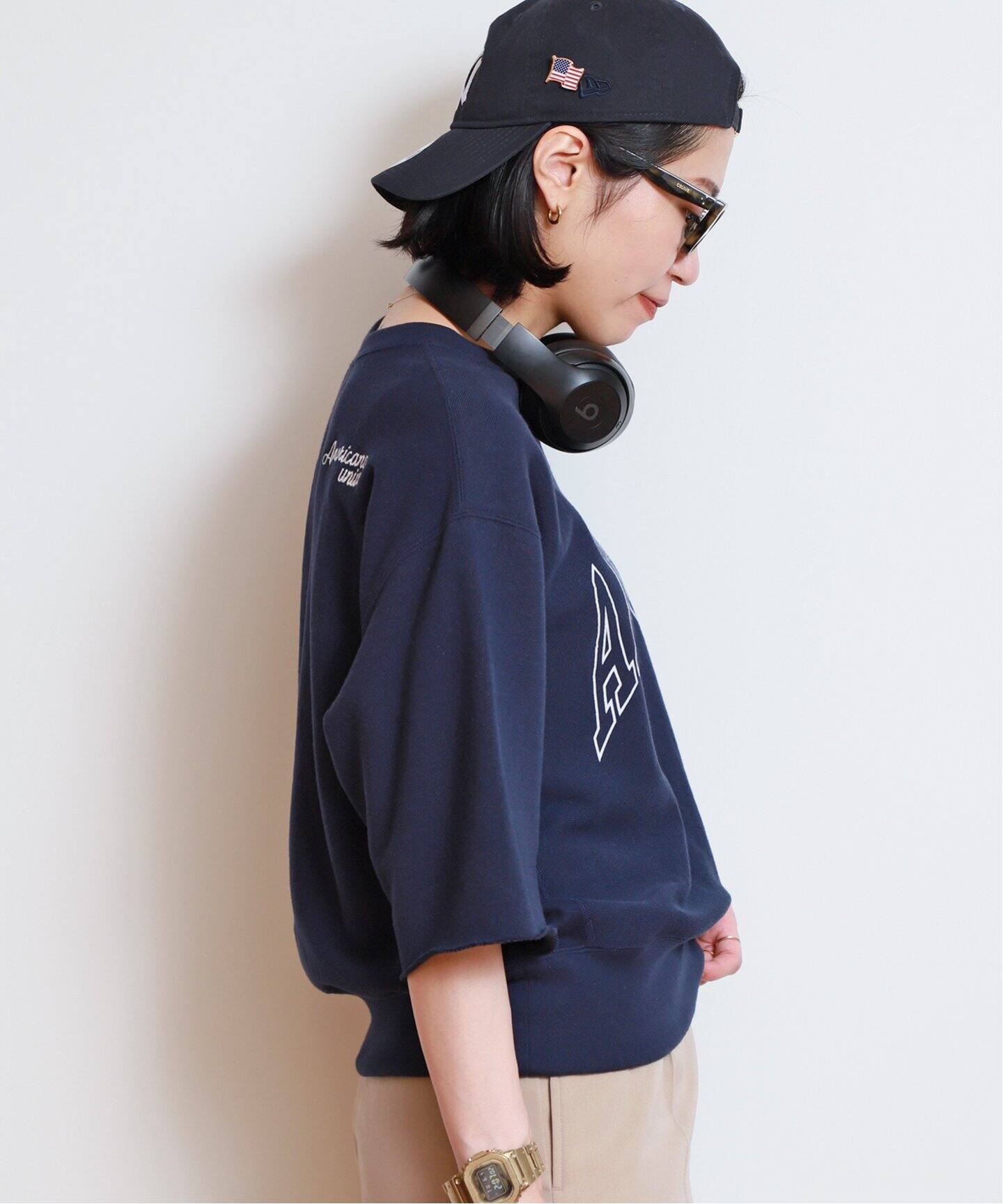 AMERICANA/アメリカーナ】 CUT OFF クルーネック スウェット  