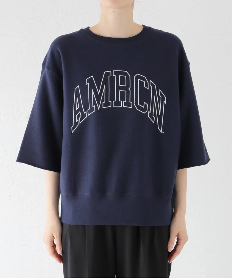 AMERICANA/アメリカーナ】 CUT OFF クルーネック スウェット  